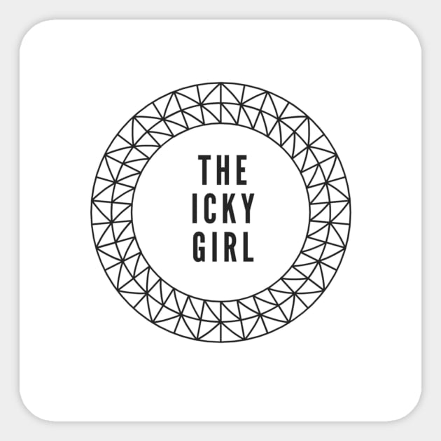 The Icky Girl (White Circle) Sticker by TheIckyShop